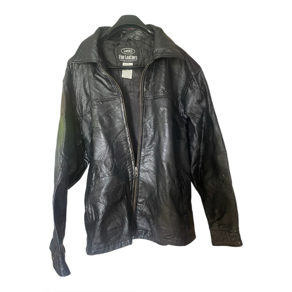 LeWorld Fine Leathers Black Jacket men's Size : Small , See Pictures Measurement